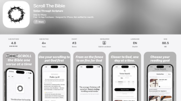 Screenshot of Scroll the Bible on the Apple App Store